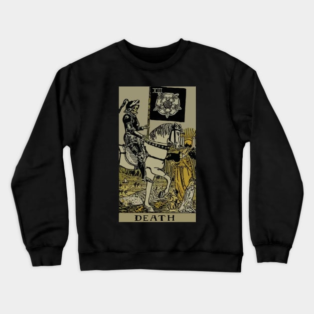 The Death Tarot Card Crewneck Sweatshirt by VintageArtwork